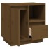 Mesita de noche madera maciza de pino marrón miel 50x34x50