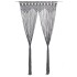 Cortina de macramé algodón gris antracita 140x240