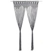 Cortina de macramé algodón gris antracita 140x240 cm