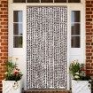 Cortina mosquitera chenilla marrón y blanco 90x220 cm