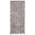 Cortina mosquitera chenilla marrón y blanco 90x220