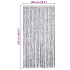 Cortina mosquitera de chenilla blanca y gris 100x220