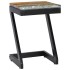 Mesa de centro madera maciza de teca y poliresina 30x30x50