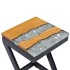 Mesa de centro madera maciza de teca y poliresina 30x30x50