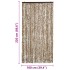 Cortina mosquitera beige y marrón chenilla 100x220