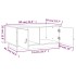 Mesa de centro de madera maciza de pino 80x50x35
