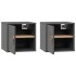 Armarios de pared 2 uds madera maciza pino gris 31,5x30x30