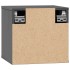 Armarios de pared 2 uds madera maciza pino gris 31,5x30x30