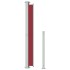 Toldo lateral retráctil de jardín rojo 180x300