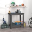 Banco de trabajo de madera maciza de pino gris 80x50x80 cm
