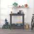 Banco de trabajo de madera maciza de pino gris 80x50x80