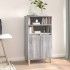 Aparador alto de madera contrachapada gris Sonoma 60x36x110