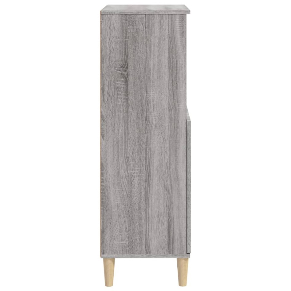 Aparador alto de madera contrachapada gris Sonoma 60x36x110