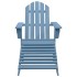 Silla jardín Adirondack con otomana madera maciza de abeto