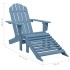 Silla jardín Adirondack con otomana madera maciza de abeto