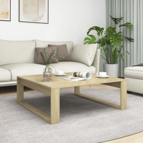Mesa de centro madera contrachapada roble Sonoma 100x100x35