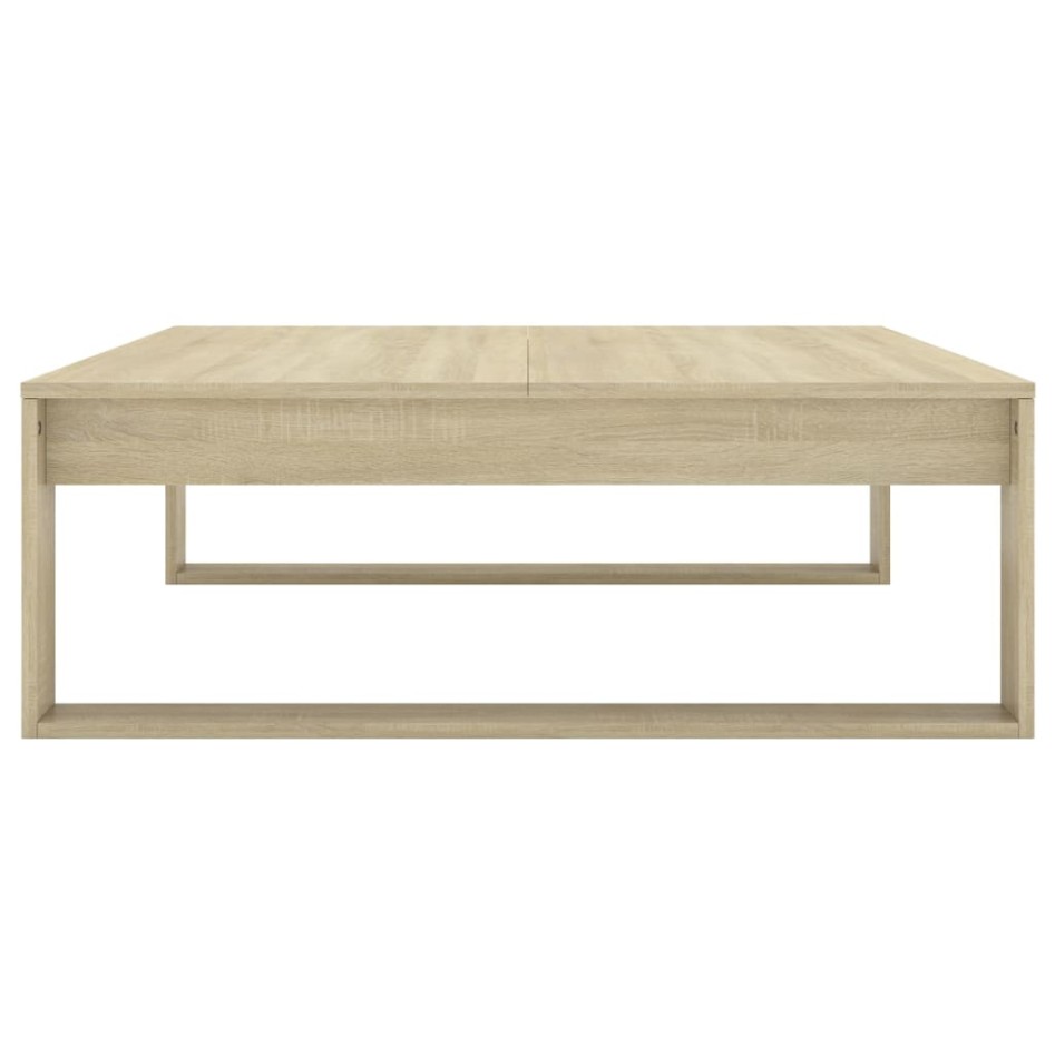 Mesa de centro madera contrachapada roble Sonoma 100x100x35