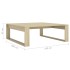 Mesa de centro madera contrachapada roble Sonoma 100x100x35