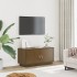 Mueble de TV madera maciza de pino marrón miel 80x34x40