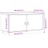 Mueble de TV madera maciza de pino marrón miel 80x34x40