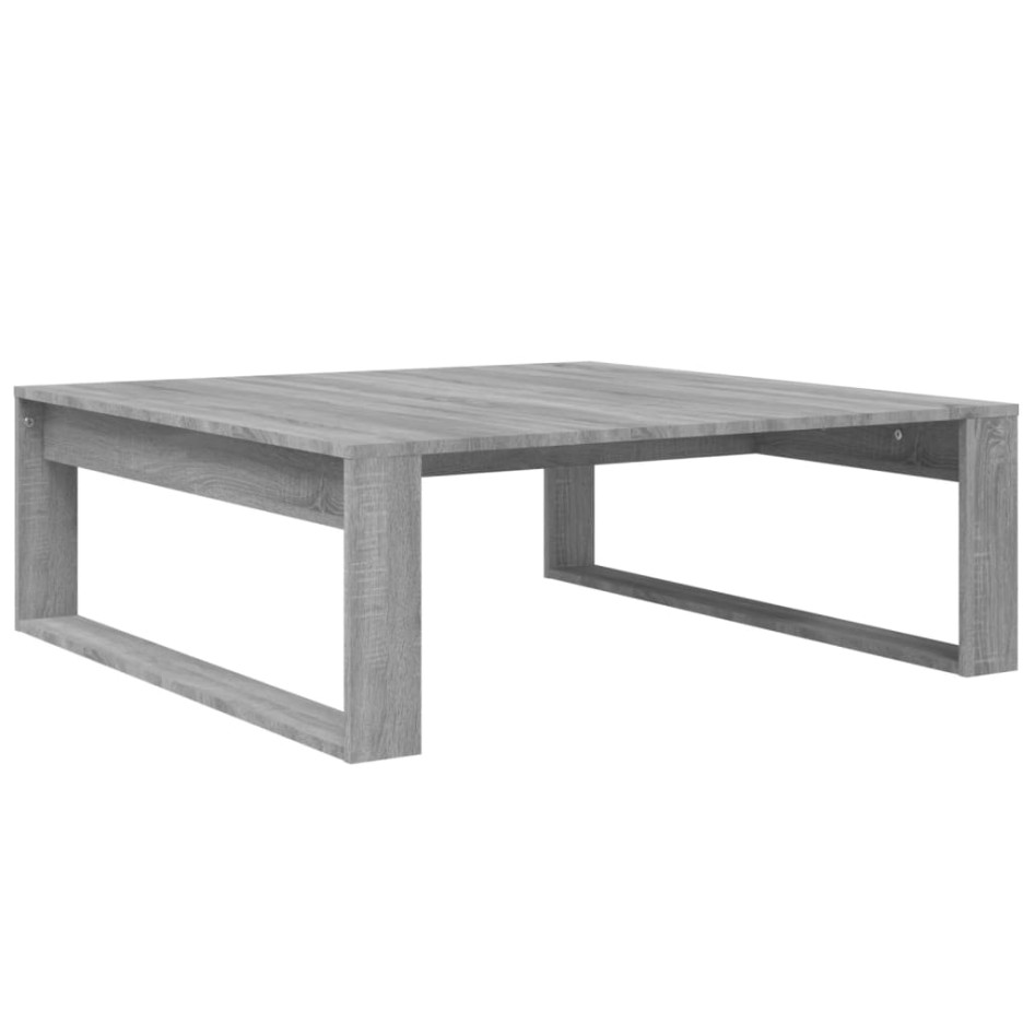 Mesa de centro madera de ingeniería gris Sonoma 100x100x35