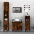 Armario de baño madera contrachapada roble ahumado 30x30x100