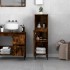 Armario de baño madera contrachapada roble ahumado 30x30x100