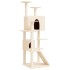 Rascador para gatos con postes de sisal crema 153