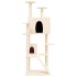 Rascador para gatos con postes de sisal crema 153