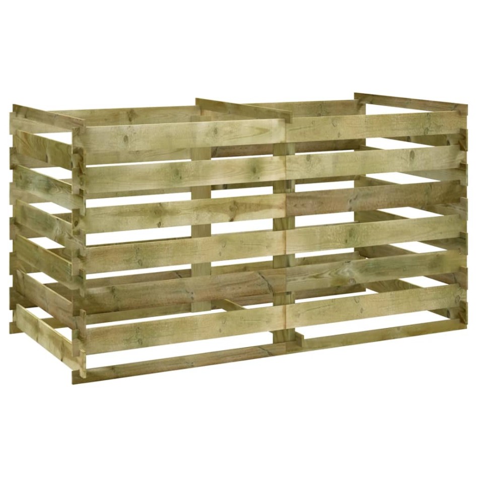 Compostador de tablas de madera de pino impregnada 180x90x90