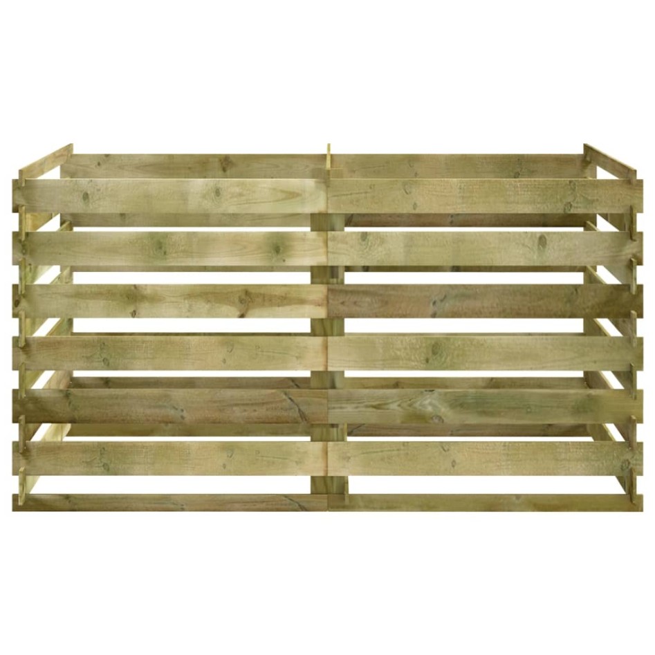 Compostador de tablas de madera de pino impregnada 180x90x90