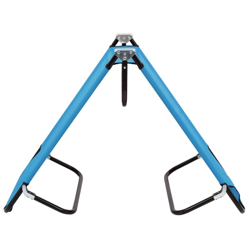 Tumbona plegable de acero azul