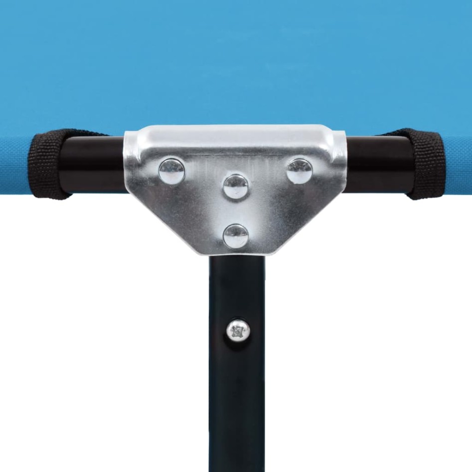 Tumbona plegable de acero azul