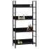 Estantería de 4 niveles madera ingeniería negro