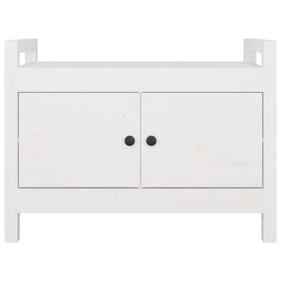 Banco de recibidor madera maciza de pino blanco 80x40x60