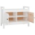 Banco de recibidor madera maciza de pino blanco 80x40x60