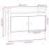 Banco de recibidor madera maciza de pino blanco 80x40x60