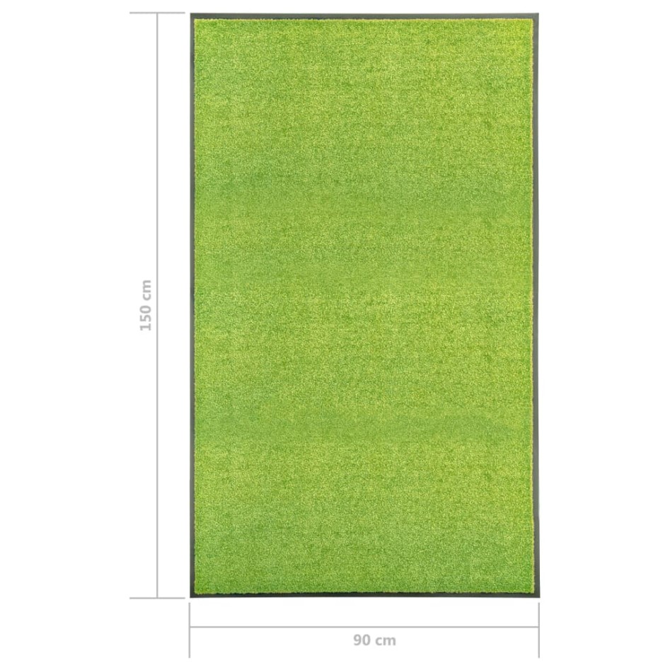 Felpudo lavable verde 90x150