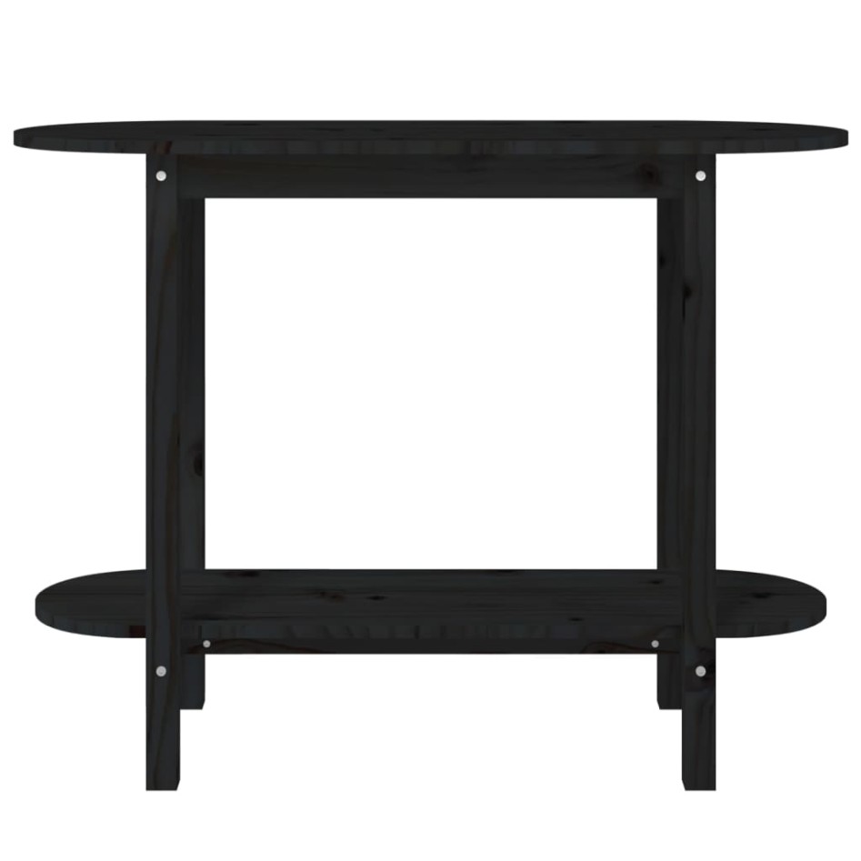 Mesa consola madera maciza de pino negro 110x40x80