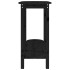 Mesa consola madera maciza de pino negro 110x40x80