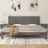 Cabecero de cama de pared madera maciza pino gris 206x3x63