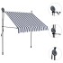 Toldo manual retráctil con LED azul y blanco 200