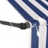 Toldo manual retráctil con LED azul y blanco 200