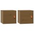 Armarios de pared 2 uds madera pino marrón miel 31,5x30x30