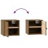 Armarios de pared 2 uds madera pino marrón miel 31,5x30x30