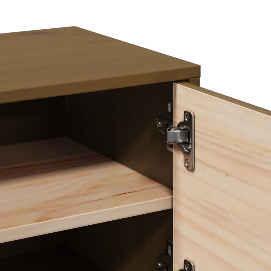 Armarios de pared 2 uds madera pino marrón miel 31,5x30x30