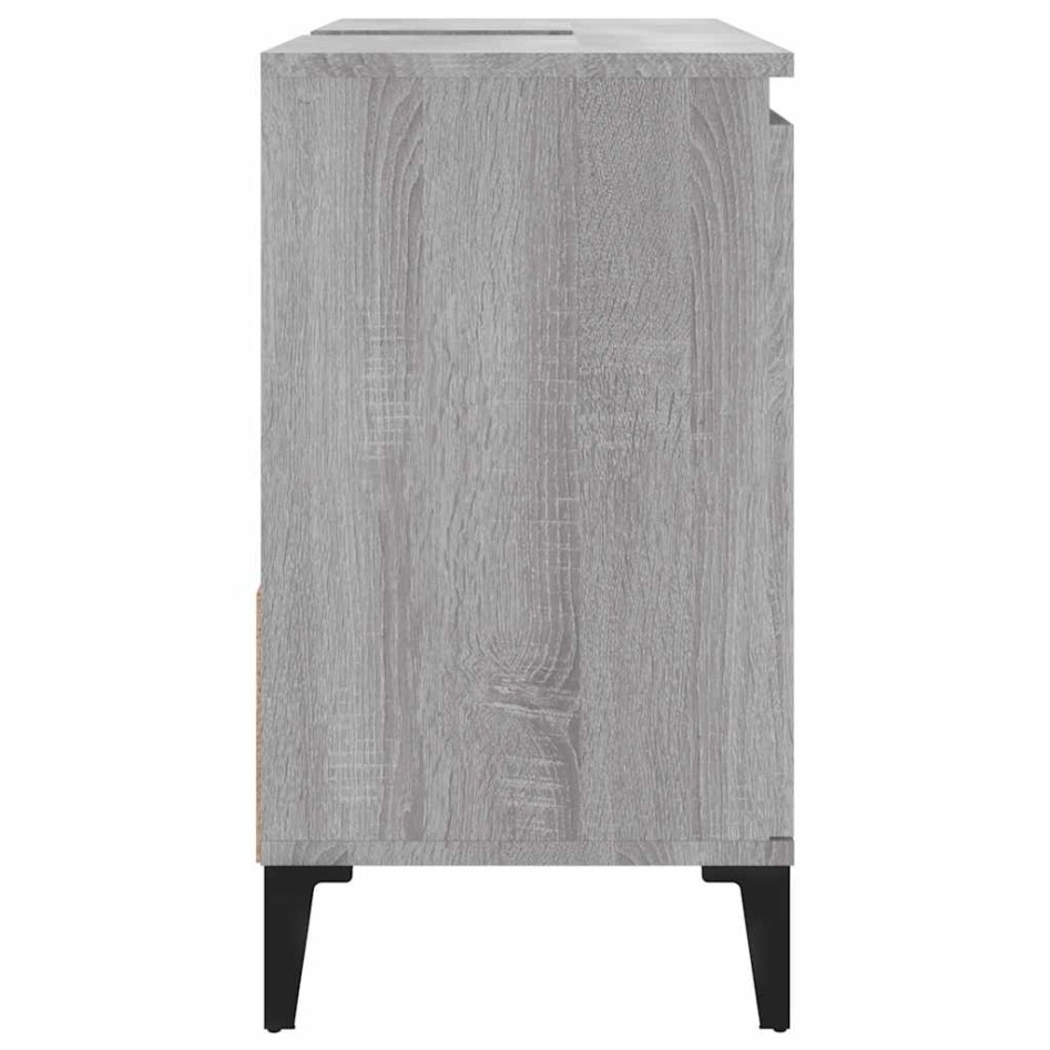 Armario de baño madera contrachapada gris Sonoma 65x33x60