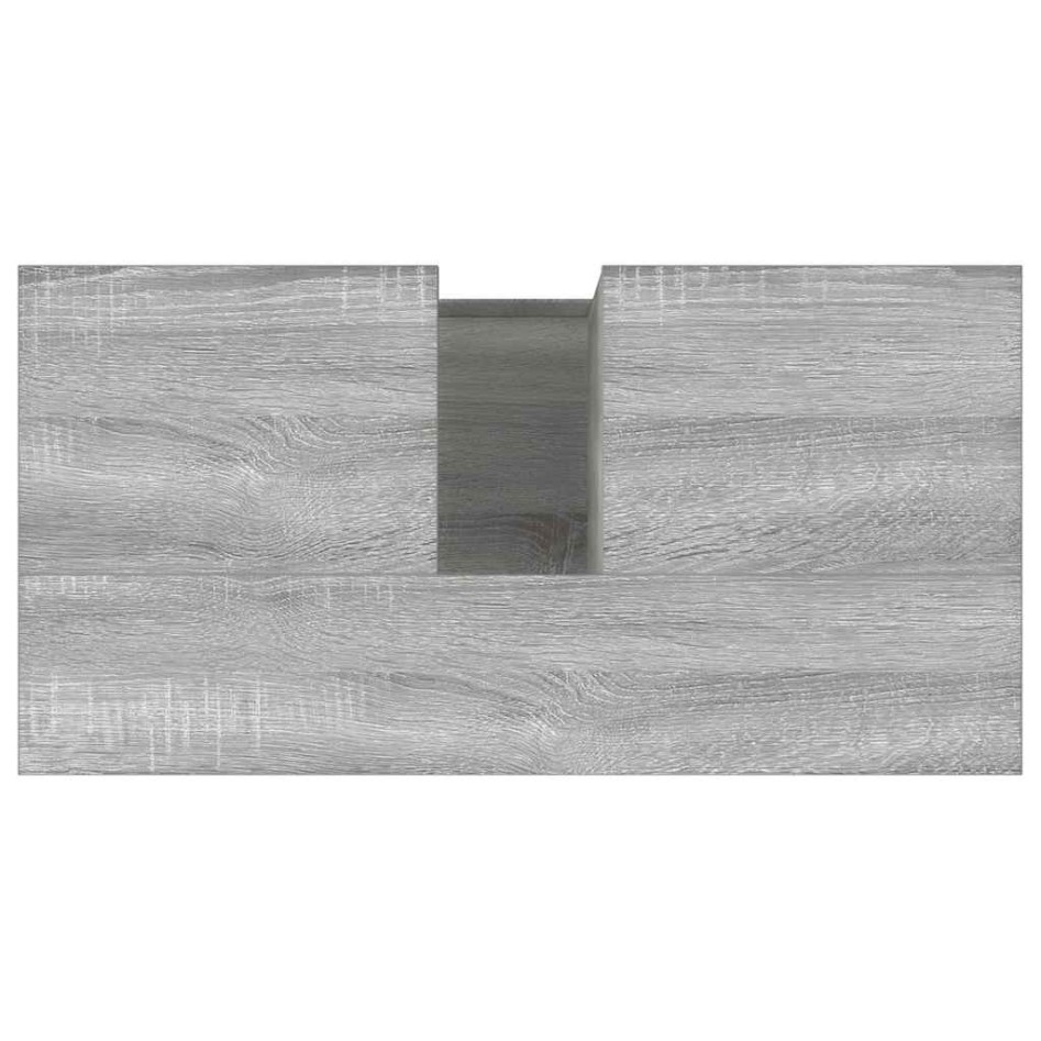 Armario de baño madera contrachapada gris Sonoma 65x33x60