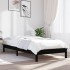 Estructura de cama madera maciza de pino negra 90x200