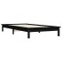 Estructura de cama madera maciza de pino negra 90x200